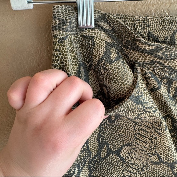 Steve Madden INSANE Vintage 1990s Y2K Snakeskin Leather Bootcut Pants K - Picture 2 of 6